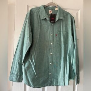 Levi's Teal-Green Long Sleeve Button-Down Shirt